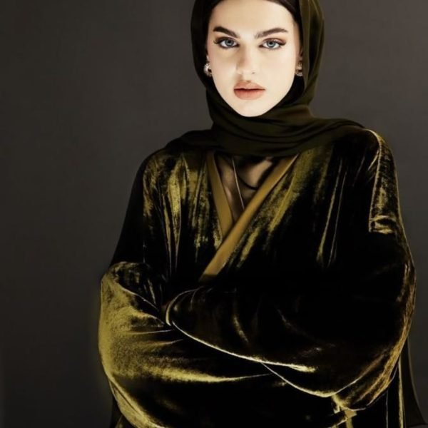 Abayas velours vert
